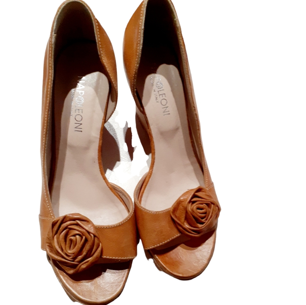 Napoleoni leather woman shoes made in Italy. 39